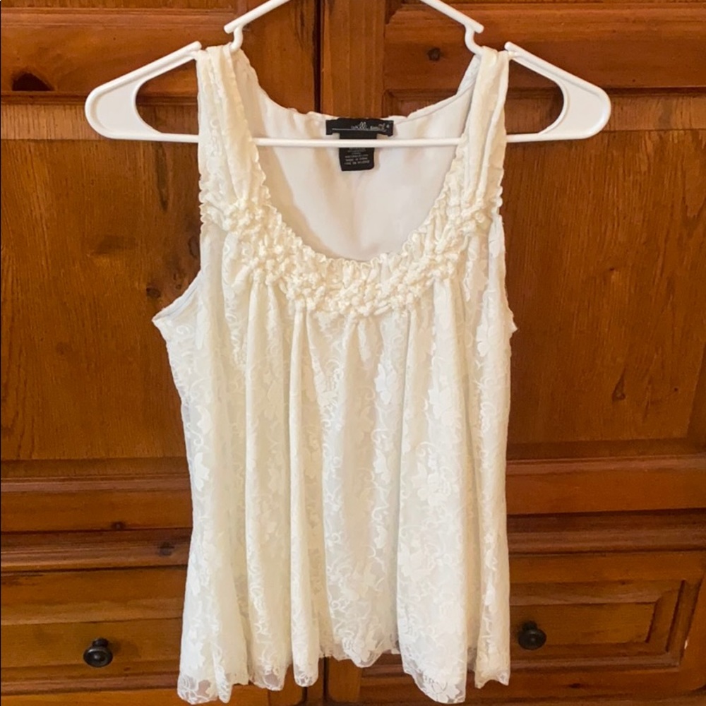 Creamy and lacy.